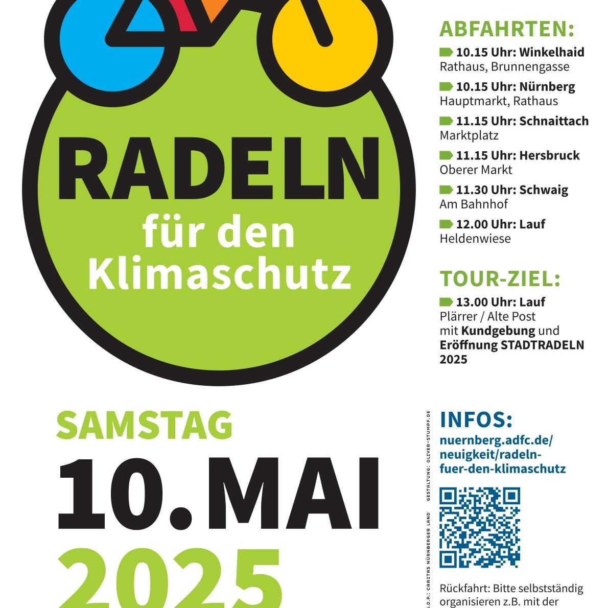 Radeln für den Klimaschutz Plakat